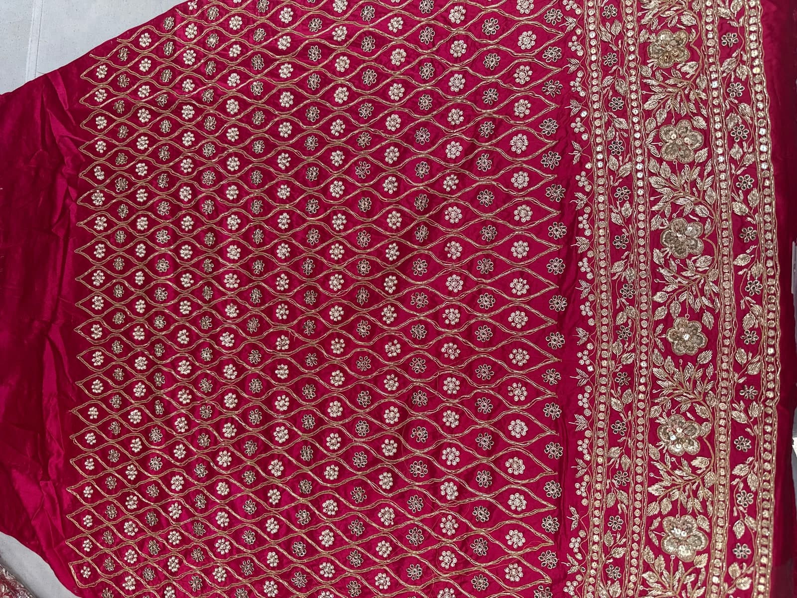 Rani Pink Bari Rajputi Poshak — Gota Jaal